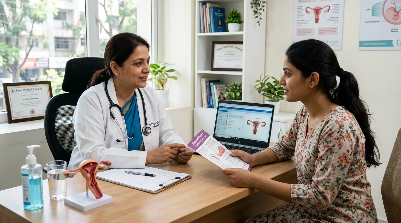 Dr. Deepika Lalwani Guiding Indian Patient on Menstrual Cycle Health and Hormonal Balance